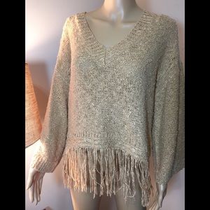 VICI Gold Fringe Sweater Size L